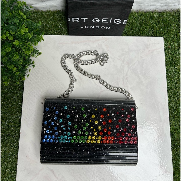 Crystal Embellished Party
Clutch/Color: Charcoal 
Kurt Geiger London
$120 NEW - Picture 1 of 16